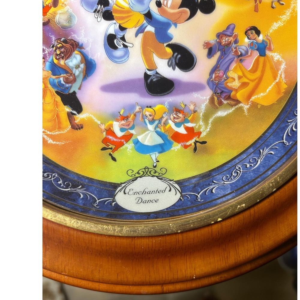 Bradford Exchange Collector Plate OS Multicolor Enchanted Dance Mickey Minnie - Picture 3 of 6